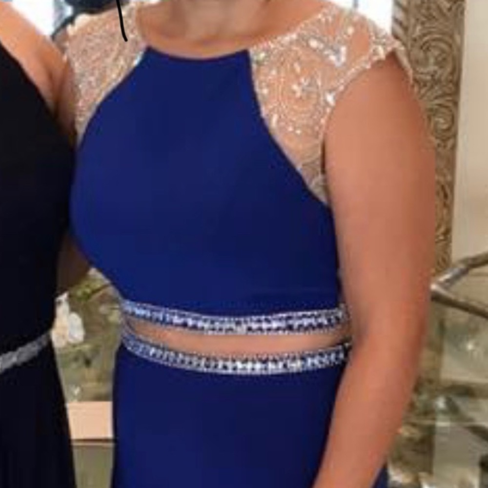 Prom 2 piece royal blue dress